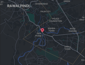 City Grammar School location — Main GT Road, Rawalpindi